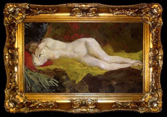 framed  George Hendrik Breitner Reclining nude, ta009-2
